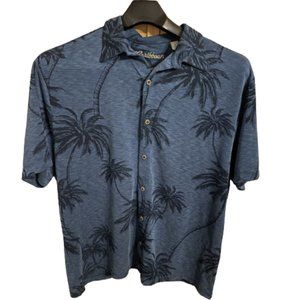 Caribbean Floral Modal Men’s Shirt Size XL Button-down Tropical
